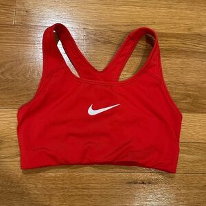 Red Nike racerback sports bra size small